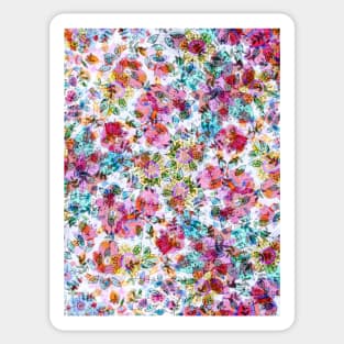 Rainbow Floral Pattern Sticker